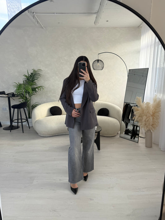 Pinstripe Blazer